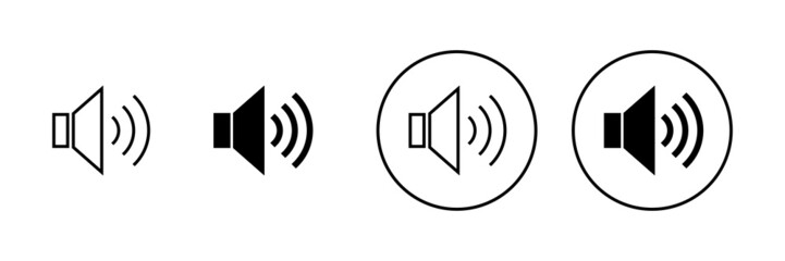 Speaker icons set. volume sign and symbol. loudspeaker icon. sound symbol