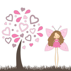 baby fairy girl, vector
