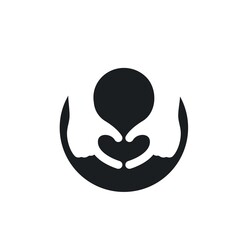 hands  gesture making heart icon vector concept design