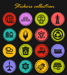 BIO Fuel industry icons set