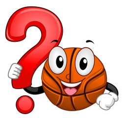 Mascot Basketball Ball Question Mark Illustration - 491797433