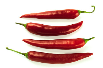 Red hot pepper on a white background