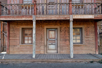 Old cowboy town movie set