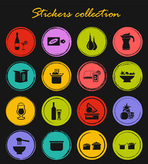 Food and kitchen icons set