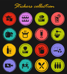 Food and kitchen icons set