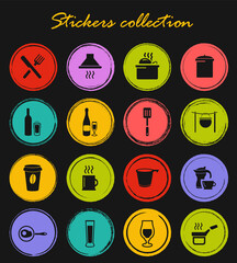 Food and kitchen icons set