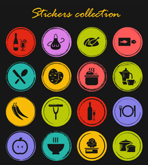 Food and kitchen icons set