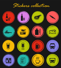 Food and kitchen icons set