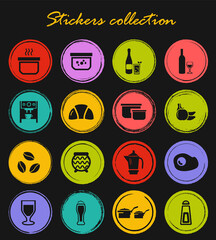 Food and kitchen icons set