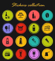 Food and kitchen icons set
