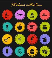 Food and kitchen icons set