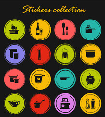 Food and kitchen icons set