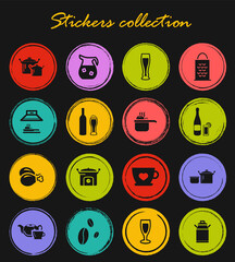 Food and kitchen icons set