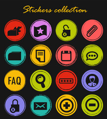 Forum interface icons set