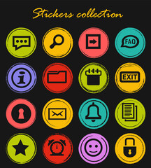 Forum interface icons set