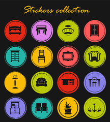 Furniture icons set