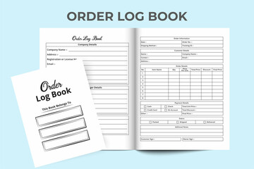 Order tracker KDP interior notebook. Order quantity and shipment checker. KDP interior logbook. Business Order tracker notebook and payment checker interior. Business journal template KDP interior.