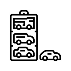 car wooden toy line icon vector. car wooden toy sign. isolated contour symbol black illustration