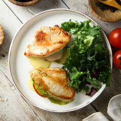 Chicken stuffed with pesto, tomato and cheese