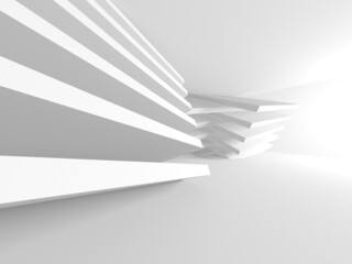 Illuminated corridor interior design. Empty Room Interior Background