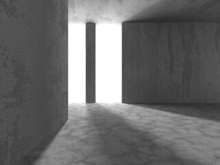 Abstract architecture interior background. Empty concrete room