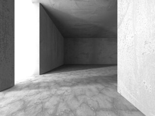 Abstract architecture background. Empty rough concrete interior