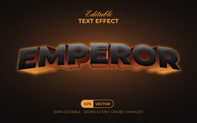 Emperor text effect style. Editable text effect.