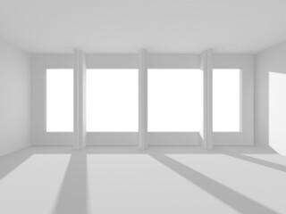 White Modern Background. Abstract Building Concept