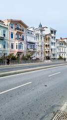 Fototapeta na wymiar Beautiful and colorful house from Arnavutkoy - Istanbul
