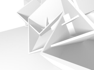 Abstract White Architecture Design Concept