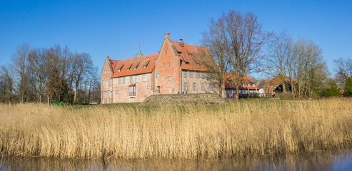 Panorama of the historic castle in Bad Bederkesa, Germany