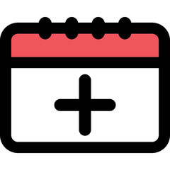add calendar icon vector