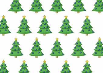 background with repetition of Christmas motif. christmas trees forming seamless pattern
