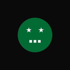 Emoji icon vector illustration. Star conceptual  element symbol vector design.