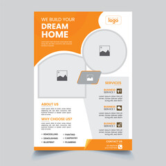 Real estate flyer poster design template editable print ready