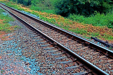 Fototapeta premium The steel railway