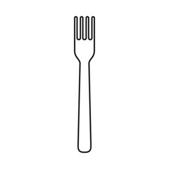 Fork icon in line style