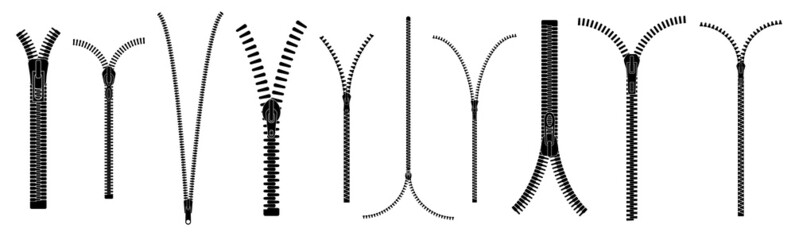 Zip pulls or zipper pullers, zippers set, zippered © Little Monster 2070