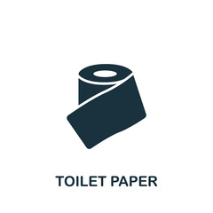 Toilet Paper icon. Monochrome simple icon for templates, web design and infographics