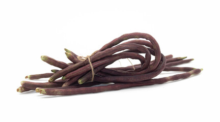 yard long bean isolated on background.selective focus