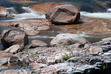 Water and rocks at Falls at Jay, Adirondacks, New York
