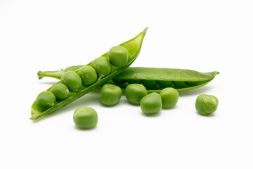 peas vegetable isolated on white background