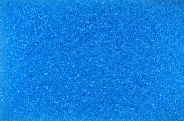 Blue color cleaning sponge texture. - obrazy, fototapety, plakaty