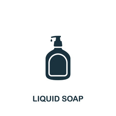 Liquid Soap icon. Monochrome simple icon for templates, web design and infographics