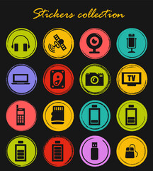 Hi tech icons set