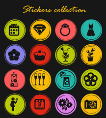 Womens Day icons set