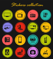 Home appliances icons set