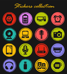 Home appliances icons set