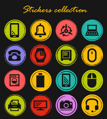 Home appliances icons set