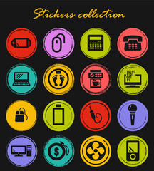 Home appliances icons set